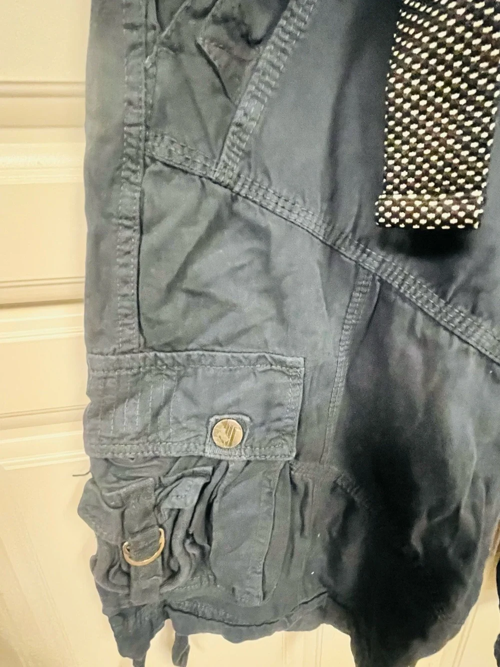 Men's Navy Cargo Shorts with Utility Belt